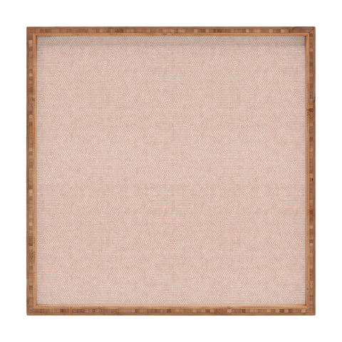 Little Arrow Design Co hexagon stripes blush Square Tray