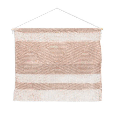 Little Arrow Design Co hexagon stripes blush Wall Hanging Landscape