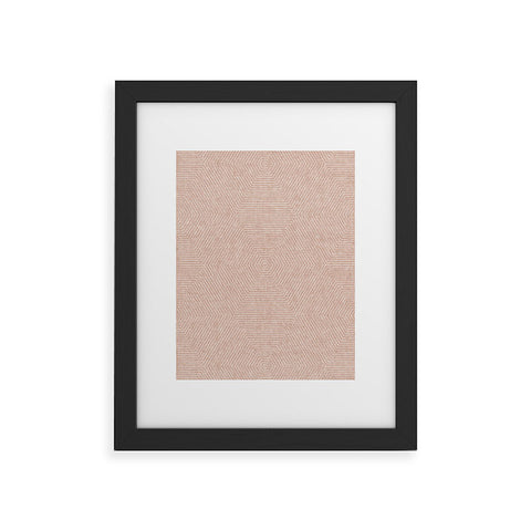 Little Arrow Design Co hexagon stripes blush Framed Art Print