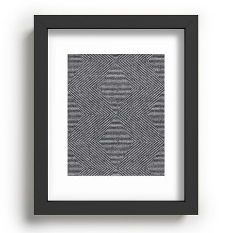 Little Arrow Design Co hexagon stripes gray Recessed Framing Rectangle