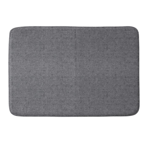 Little Arrow Design Co hexagon stripes gray Memory Foam Bath Mat