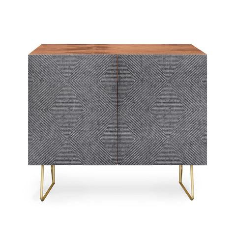 Little Arrow Design Co hexagon stripes gray Credenza