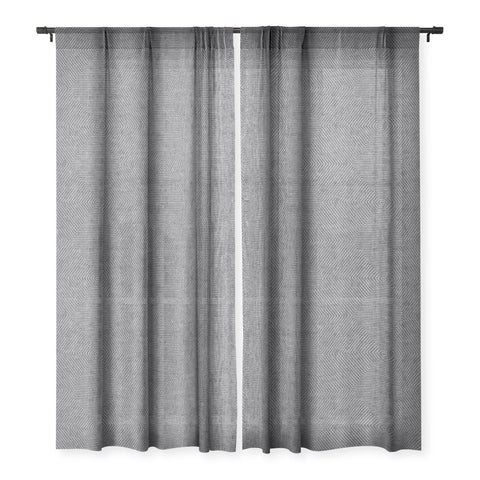 Little Arrow Design Co hexagon stripes gray Sheer Non Repeat
