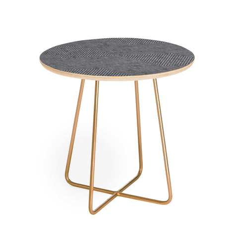 Little Arrow Design Co hexagon stripes gray Round Side Table