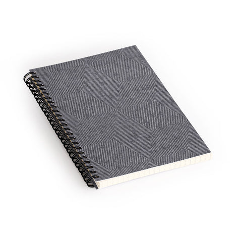 Little Arrow Design Co hexagon stripes gray Spiral Notebook