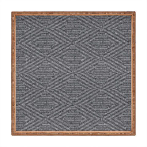 Little Arrow Design Co hexagon stripes gray Square Tray
