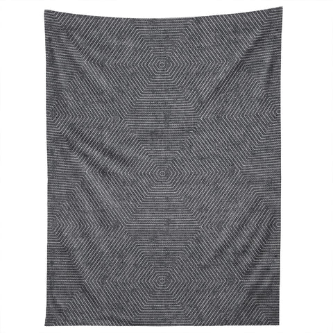 Little Arrow Design Co hexagon stripes gray Tapestry