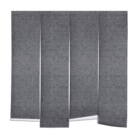 Little Arrow Design Co hexagon stripes gray Wall Mural