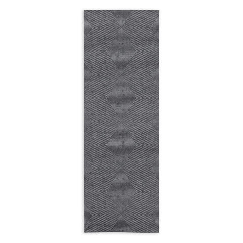 Little Arrow Design Co hexagon stripes gray Yoga Towel