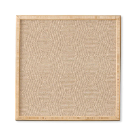 Little Arrow Design Co hexagon stripes lt brown Framed Wall Art