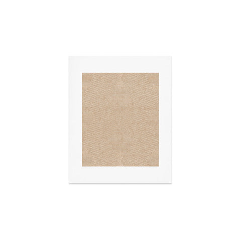 Little Arrow Design Co hexagon stripes lt brown Art Print