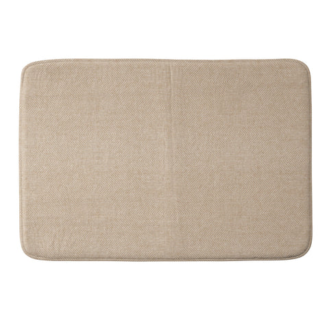 Little Arrow Design Co hexagon stripes lt brown Memory Foam Bath Mat