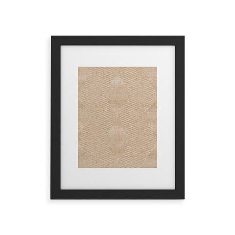 Little Arrow Design Co hexagon stripes lt brown Framed Art Print
