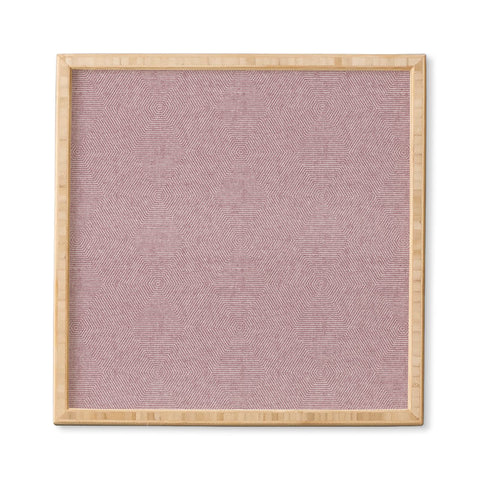 Little Arrow Design Co hexagon stripes mauve Framed Wall Art