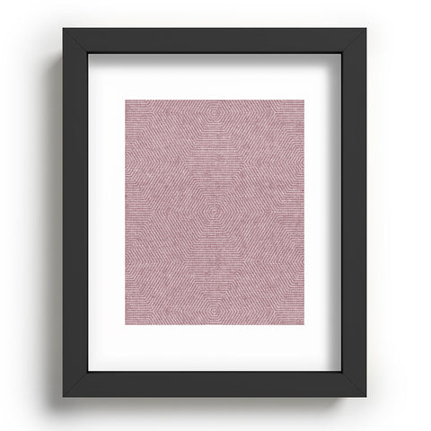 Little Arrow Design Co hexagon stripes mauve Recessed Framing Rectangle