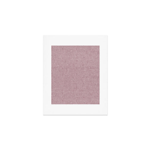 Little Arrow Design Co hexagon stripes mauve Art Print