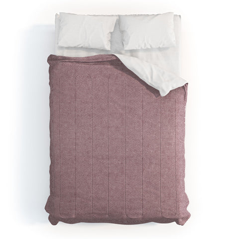 Little Arrow Design Co hexagon stripes mauve Comforter