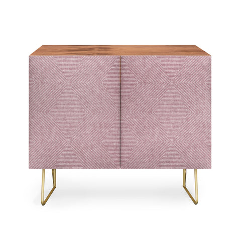 Little Arrow Design Co hexagon stripes mauve Credenza