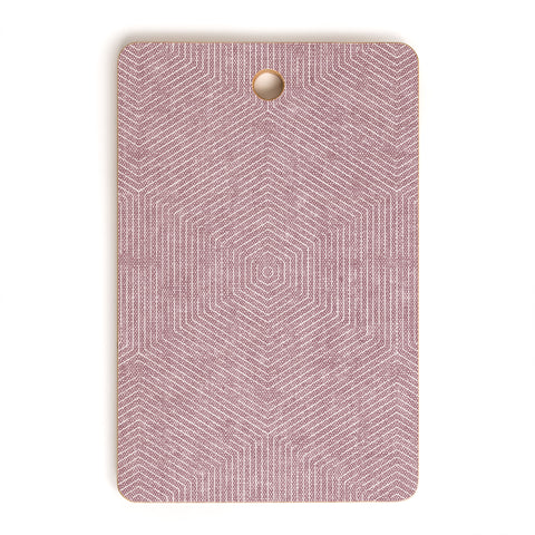 Little Arrow Design Co hexagon stripes mauve Cutting Board Rectangle