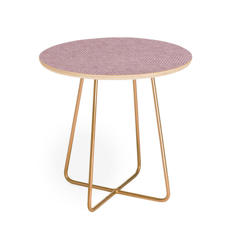 Little Arrow Design Co hexagon stripes mauve Round Side Table