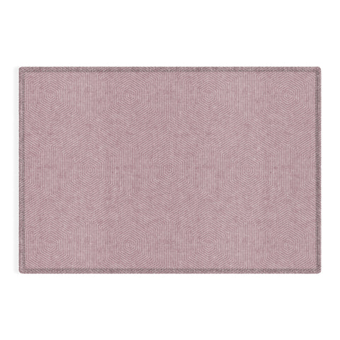 Little Arrow Design Co hexagon stripes mauve Outdoor Rug