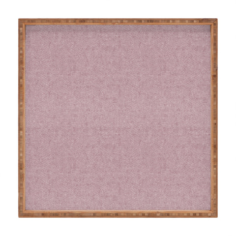 Little Arrow Design Co hexagon stripes mauve Square Tray