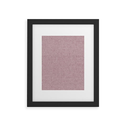 Little Arrow Design Co hexagon stripes mauve Framed Art Print