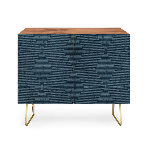 Little Arrow Design Co hexagon stripes navy Credenza