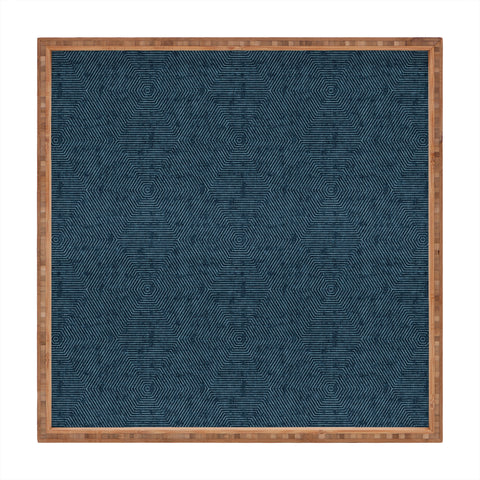 Little Arrow Design Co hexagon stripes navy Square Tray