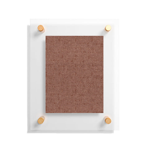 Little Arrow Design Co hexagon stripes rust Floating Acrylic Print