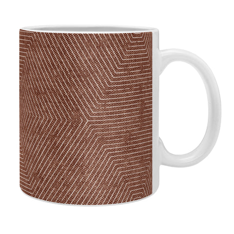 Little Arrow Design Co hexagon stripes rust Coffee Mug