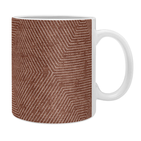 Little Arrow Design Co hexagon stripes rust Coffee Mug