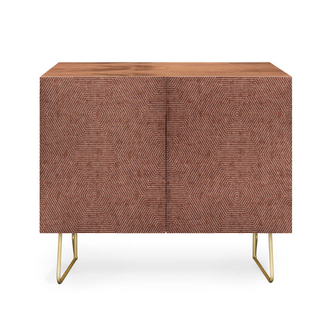 Little Arrow Design Co hexagon stripes rust Credenza