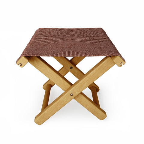 Little Arrow Design Co hexagon stripes rust Folding Stool