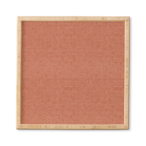 Little Arrow Design Co hexagon stripes terracotta Framed Wall Art