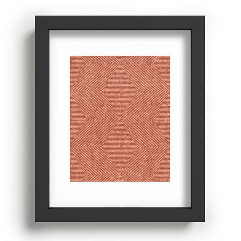 Little Arrow Design Co hexagon stripes terracotta Recessed Framing Rectangle