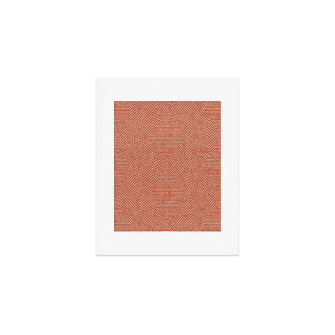 Little Arrow Design Co hexagon stripes terracotta Art Print