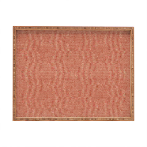 Little Arrow Design Co hexagon stripes terracotta Rectangular Tray