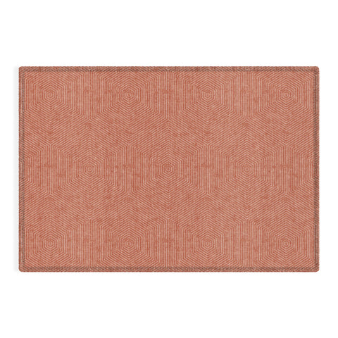 Little Arrow Design Co hexagon stripes terracotta Outdoor Rug