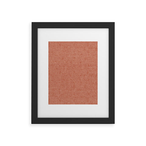 Little Arrow Design Co hexagon stripes terracotta Framed Art Print