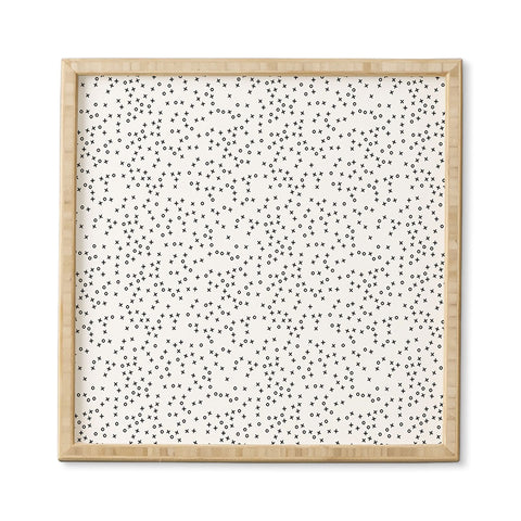 Little Arrow Design Co hugs and kisses XO monochrome Framed Wall Art