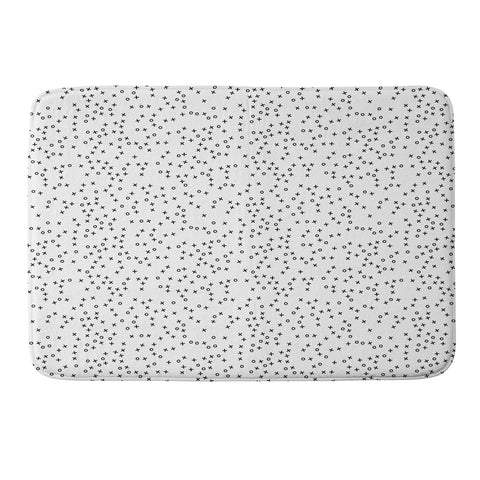 Little Arrow Design Co hugs and kisses XO monochrome Memory Foam Bath Mat