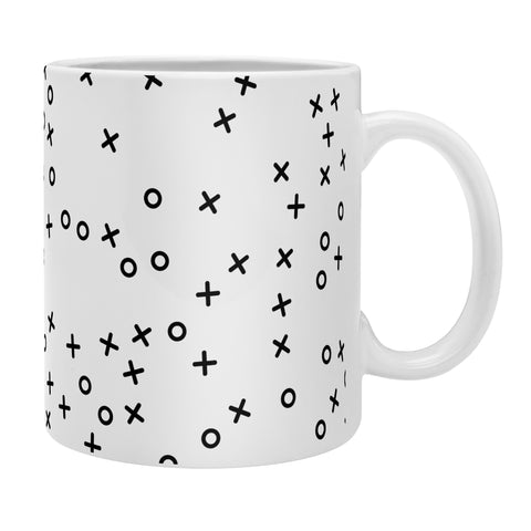 Little Arrow Design Co hugs and kisses XO monochrome Coffee Mug