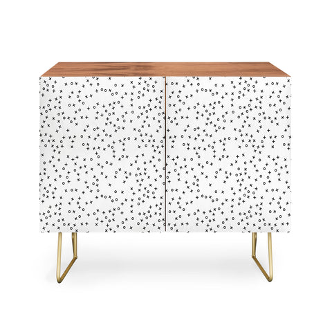 Little Arrow Design Co hugs and kisses XO monochrome Credenza