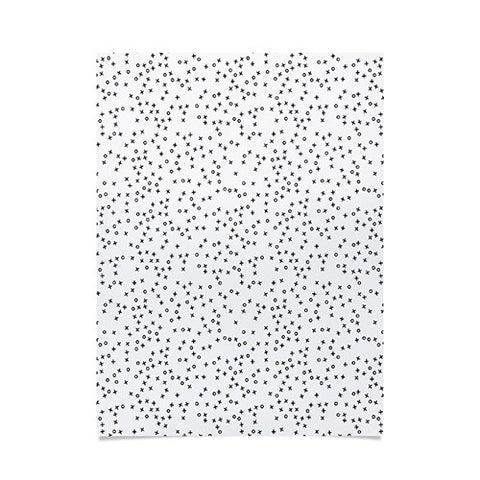 Little Arrow Design Co hugs and kisses XO monochrome Poster