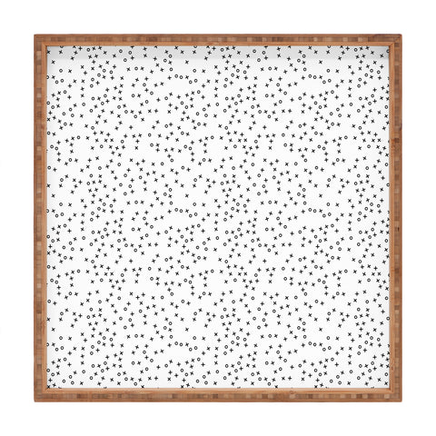 Little Arrow Design Co hugs and kisses XO monochrome Square Tray