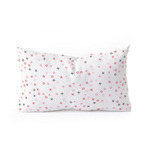 Little Arrow Design Co hugs and kisses XO Oblong Throw Pillow