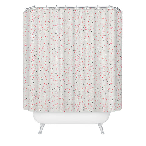 Little Arrow Design Co hugs and kisses XO Shower Curtain