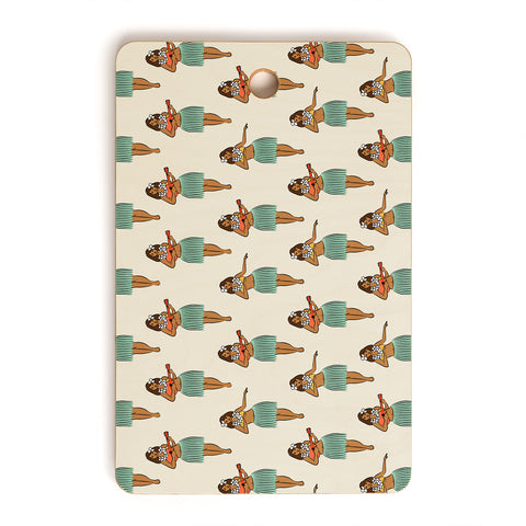 Little Arrow Design Co hula girl Cutting Board Rectangle