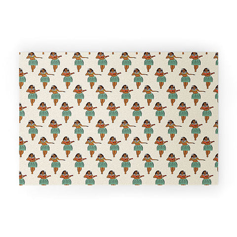 Little Arrow Design Co hula girl Welcome Mat